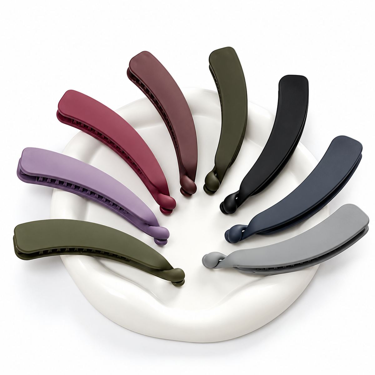 Para Cabelo 6 Pcs Matte Banana Hair Clips for Women & Girls Strong Grip Multicolor Hair Set