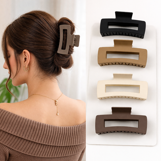 PARA CABELO 2 Pcs Pearl Butterfly Hair Claw Clips with Tassels for Women & Girls Party Wear Hair Accessory Set (Gold, White)