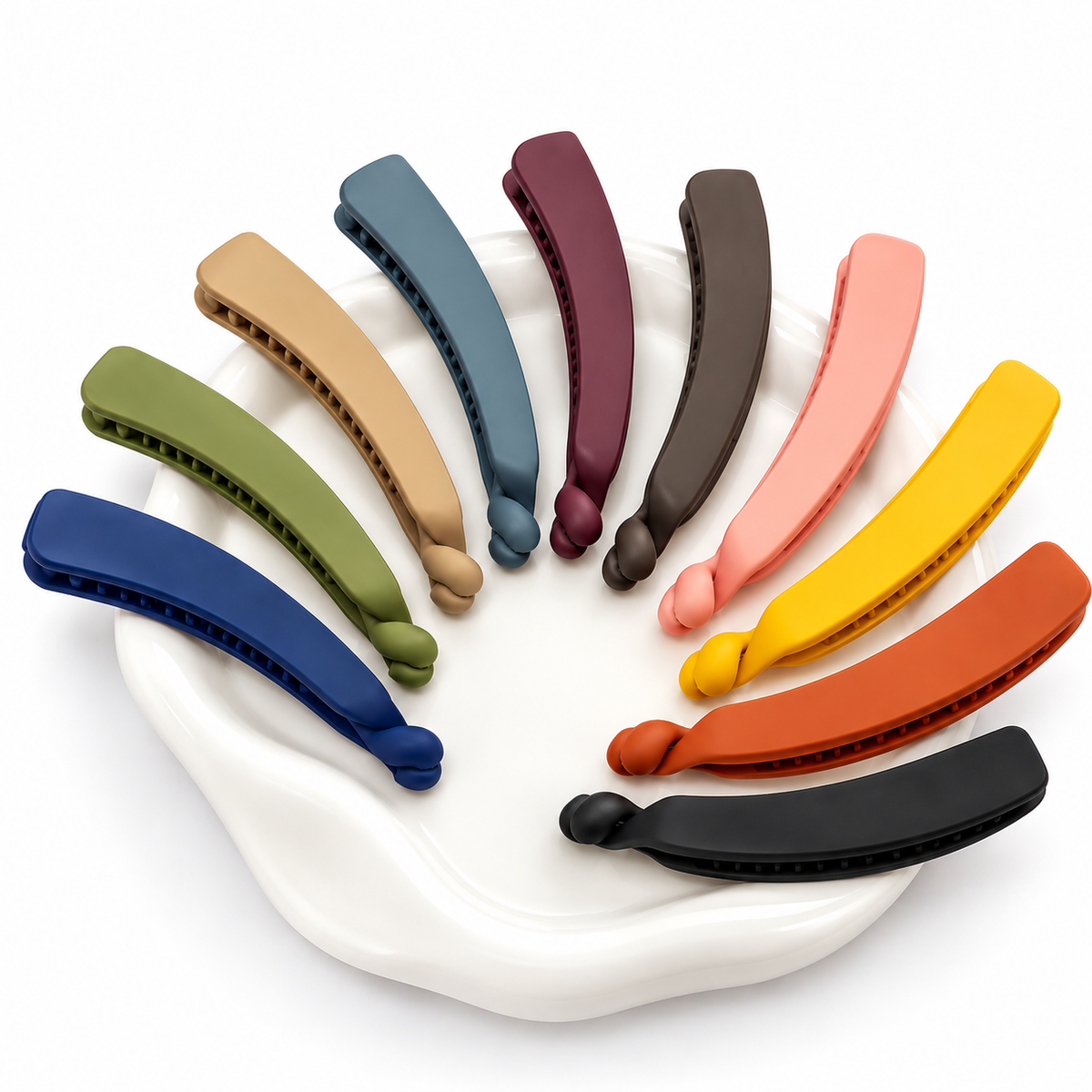 Para Cabelo 6 Pcs Matte Banana Hair Clips for Women & Girls Strong Grip Multicolor Hair Set